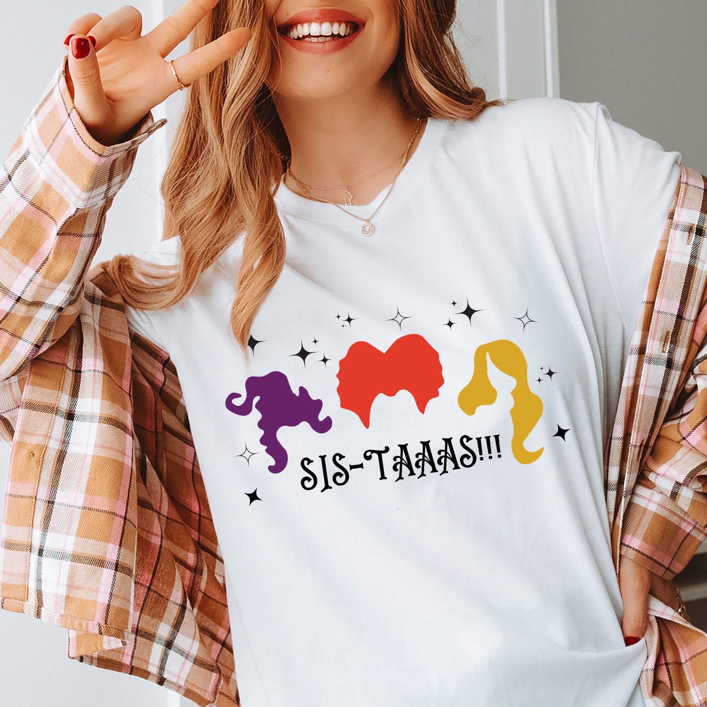 Hocus Pocus Sistaaas Shirt Halloween T Shirt Sanderson Sisters Shirt Halloween Party Shirt 2023 Halloween Shirts Hocus Pocus Shirt