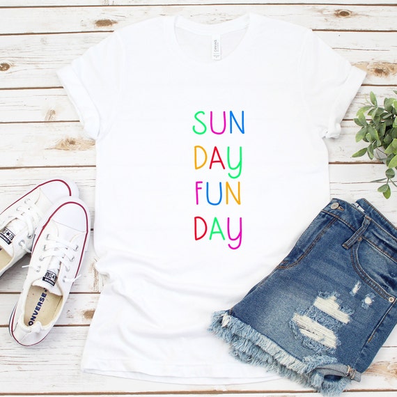 Sunday Funday weekend tee shirt, womens graphic tees printed shirt brunch tshirt gift for her