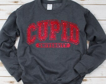 Cupid University sweatshirt, cute Valentines Day shirt, gift for Valentine's Day, love tshirt, retro valentines day shirt