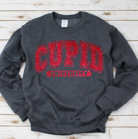 Cupid University sweatshirt, cute Valentines Day shirt, gift for Valentine's Day, love tshirt, retro valentines day shirt