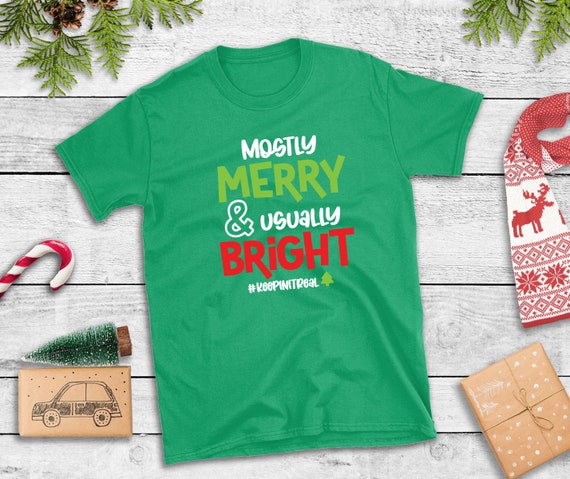 Funny Christmas tee cute holiday tshirt for women mom adult holiday t-shirt