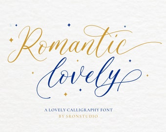 Fuente caligráfica romántica, diseño de invitación de boda (fuente SVG)