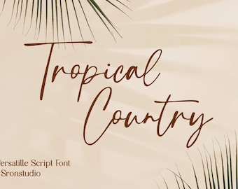 Tropical Script Font, Modern Calligraphy (Digital Font)
