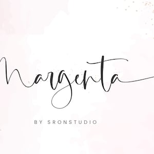 Margenta - Script Handwritten Fonts, Handwritten fonts, Calligraphy Font, Cricut Fonts, Wedding Fonts for Cricut, Font with tails, Aesthetic