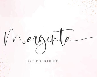 Margenta Script Font - Handwritten Calligraphy with Tails
