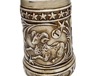 Vintage Ceramarte Swank Celestial Aries Zodiac Collection Ceramic Stein Mug