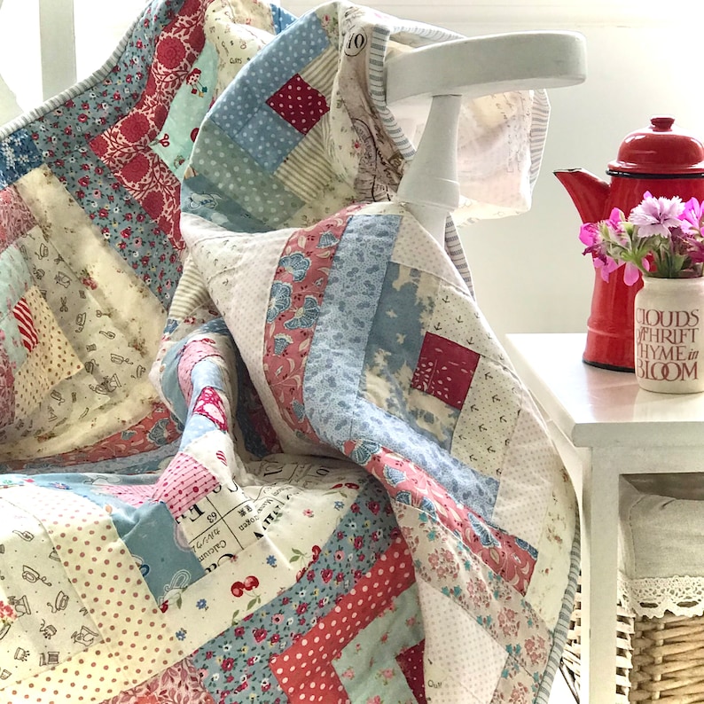 Vintage Log Cabin Quilt Pattern Etsy