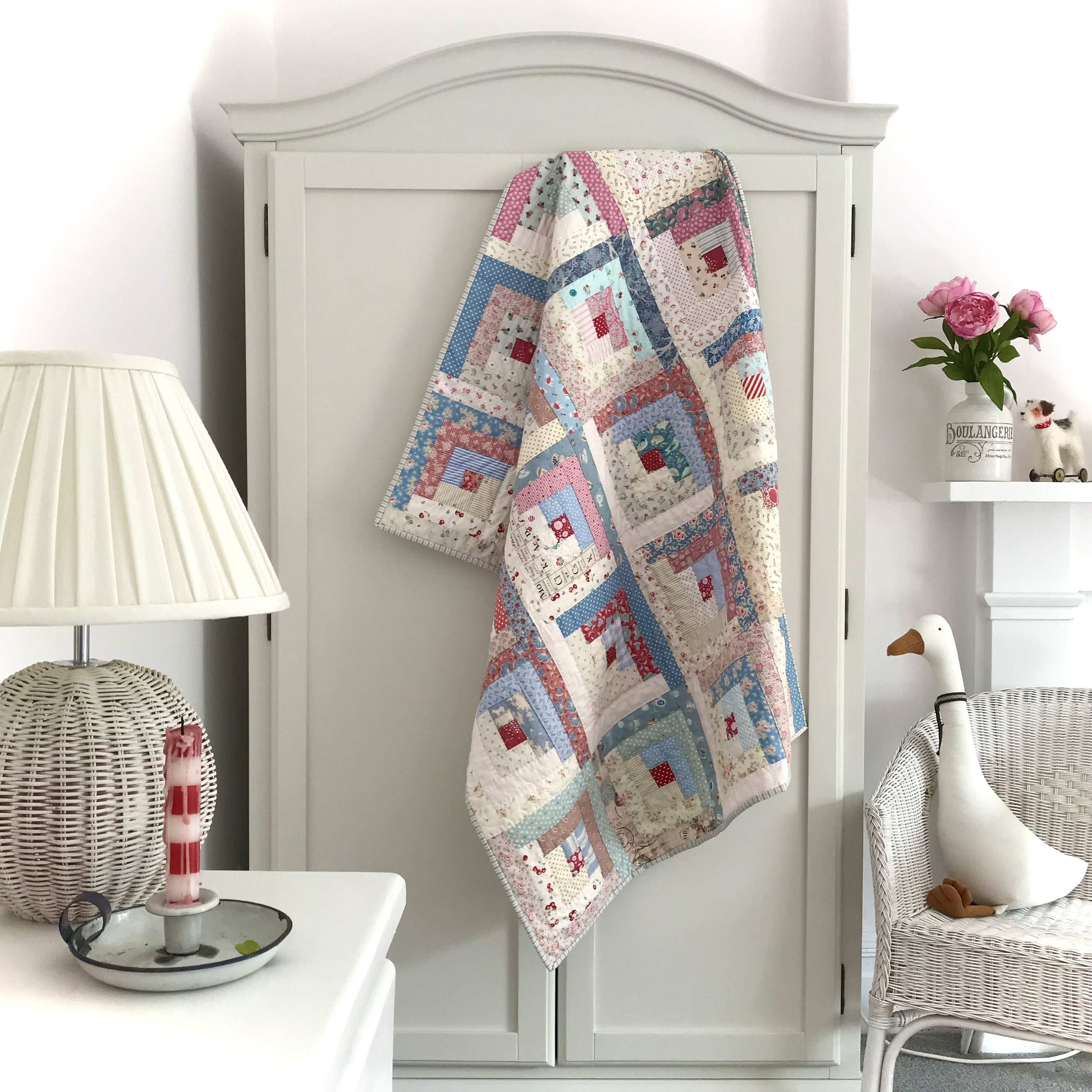 Vintage Log Cabin Quilt Pattern Etsy Australia