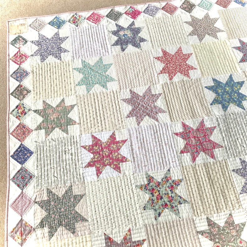 Vintage Stars Quilt Pattern Etsy