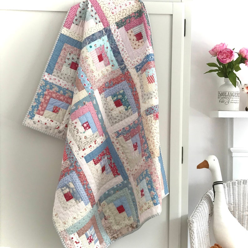 Vintage Log Cabin Quilt Pattern Etsy