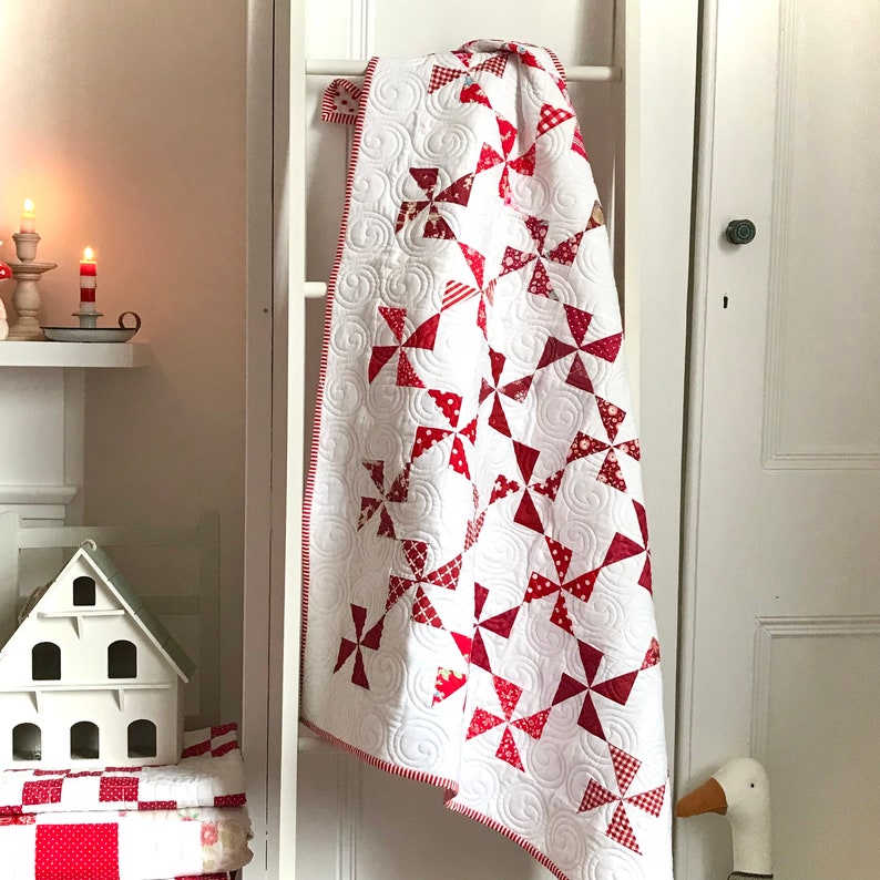 Motif de courtepointe de moulins à vent image 1