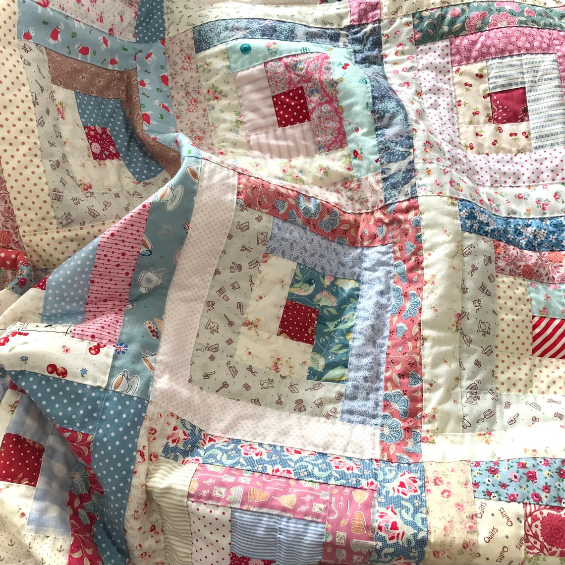 Vintage Log Cabin Quilt Pattern Etsy