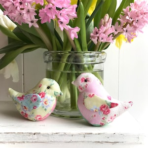 Motif patchwork d'oiseaux