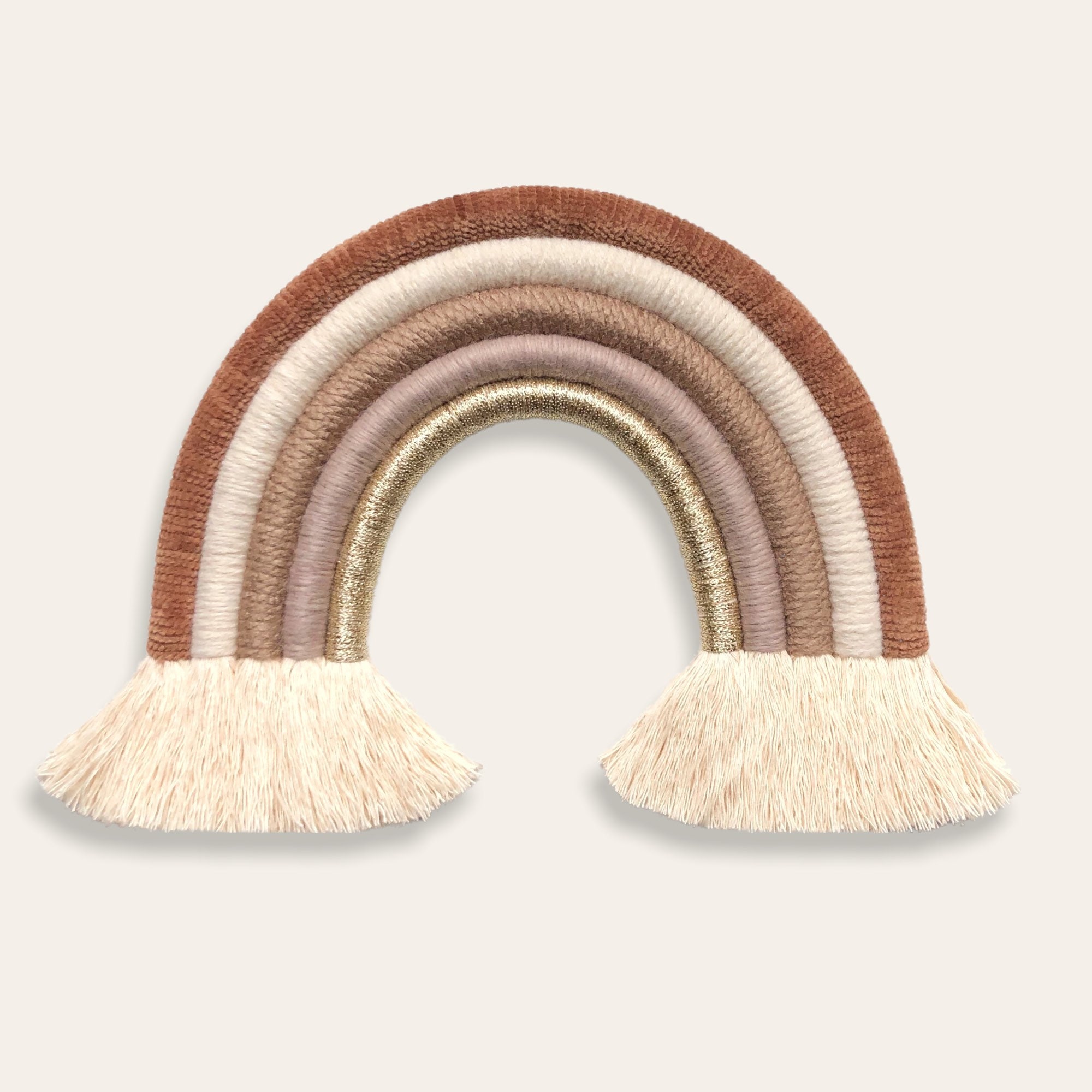 En Stock Arc en Ciel Macramé à Suspendre | 24 X 27 cm