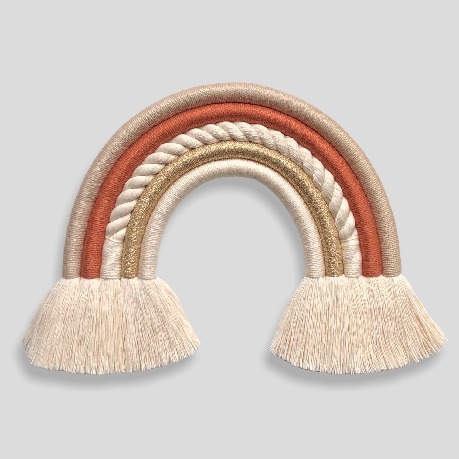 En Stock Arc en Ciel Macramé à Suspendre | 24 X 27 cm