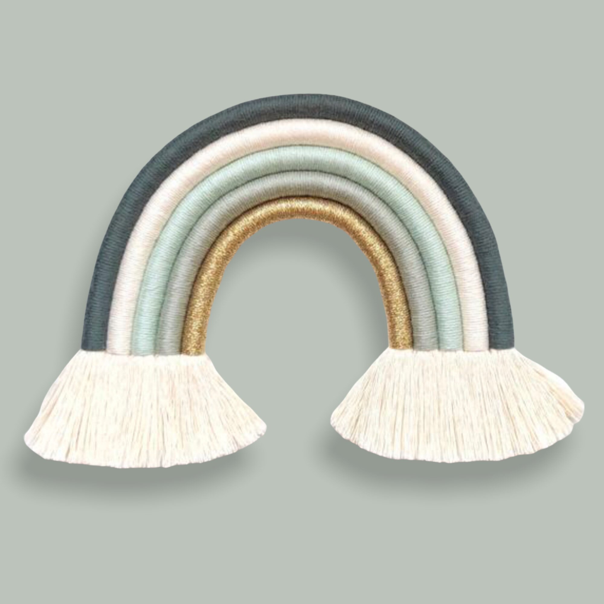 En Stock Arc en Ciel Macramé à Suspendre | 24 X 27 cm