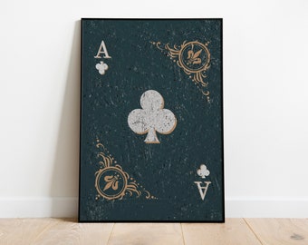 Poster Ace clover, Playing cards poster