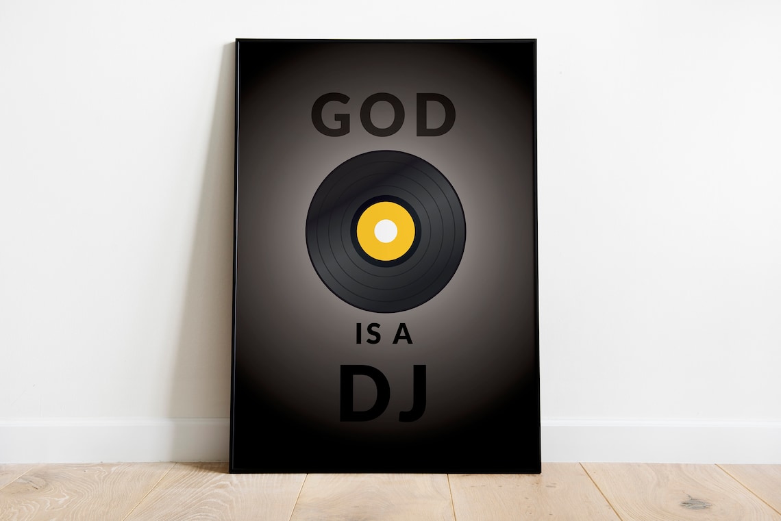 Poster God is a DJ Faithless Lyrics Etsy