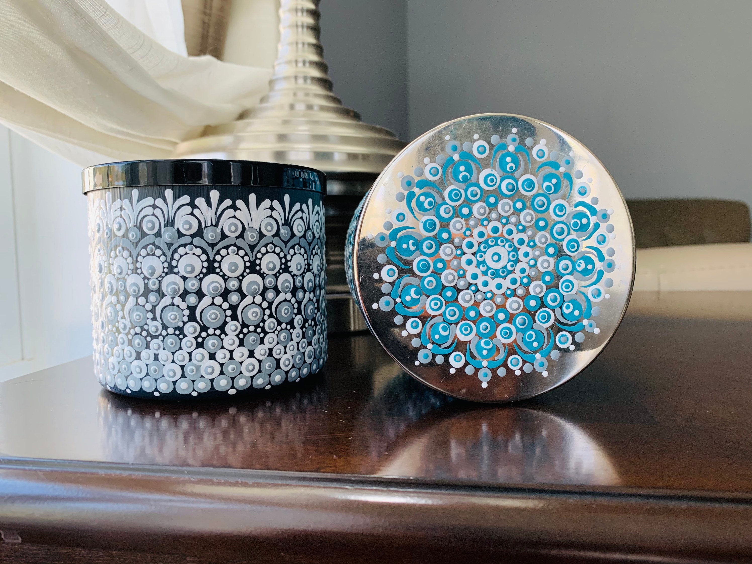 Beautiful Candle Holders or Trinkets Boxes , Multiple Use Boxes , Hand