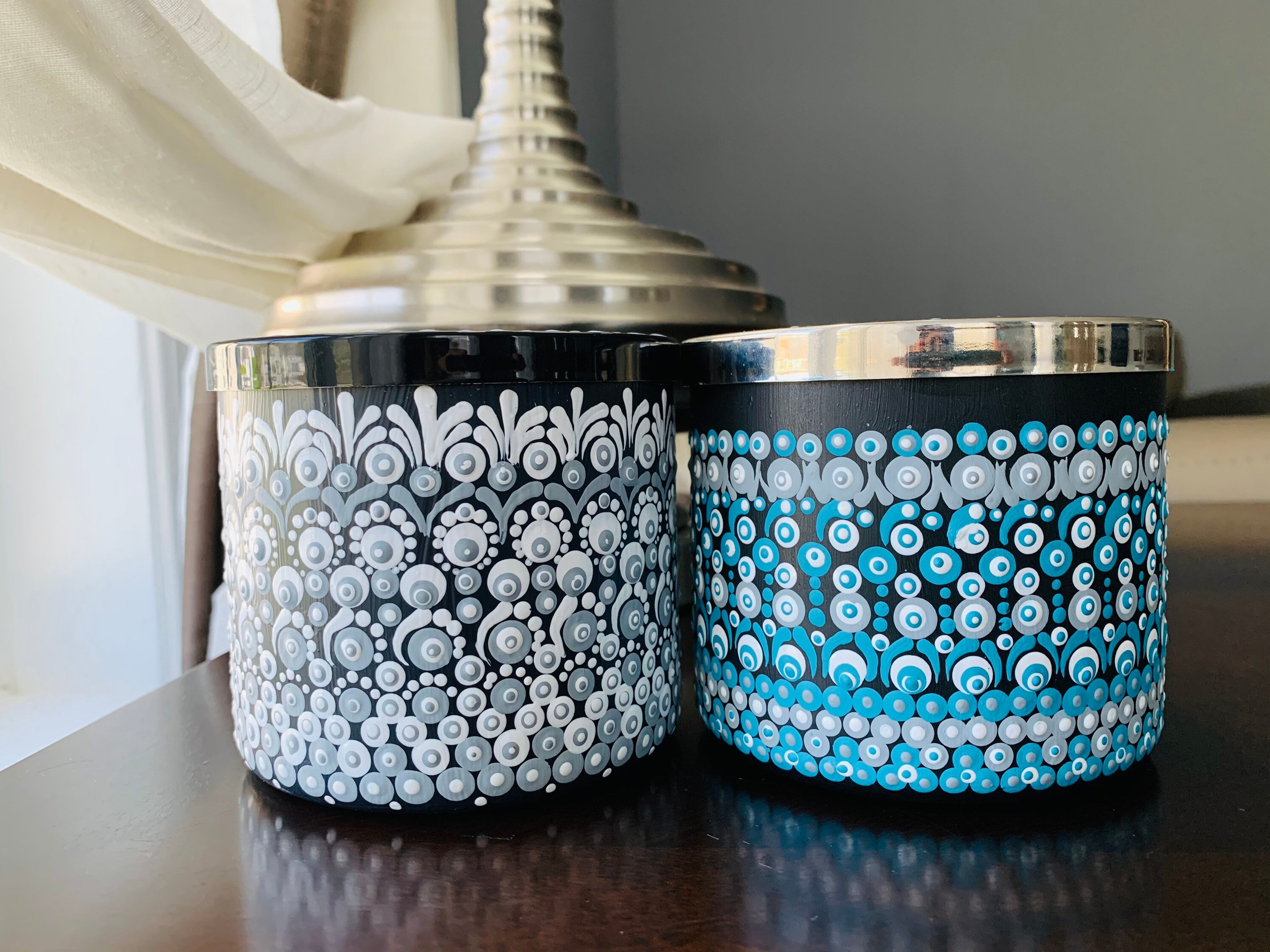 Beautiful Candle Holders or Trinkets Boxes Multiple Use Etsy UK