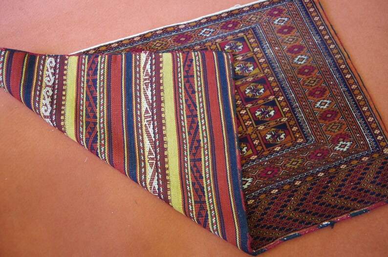 Vintage HandMade Turkmen Balisht Carpet Size is in feet 4.2 x 2.8