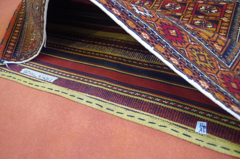 Vintage HandMade Turkmen Balisht Carpet Size is in feet 4.2 x 2.8