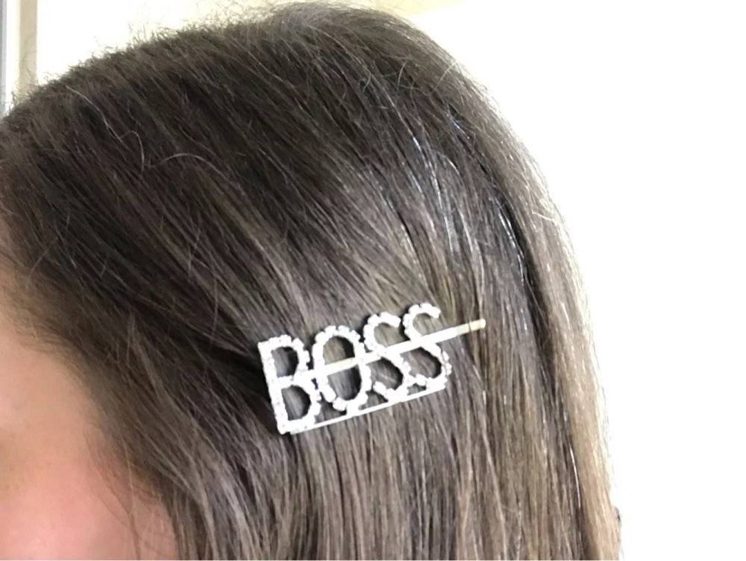 BOSS Rhinestone Hair Clip Etsy
