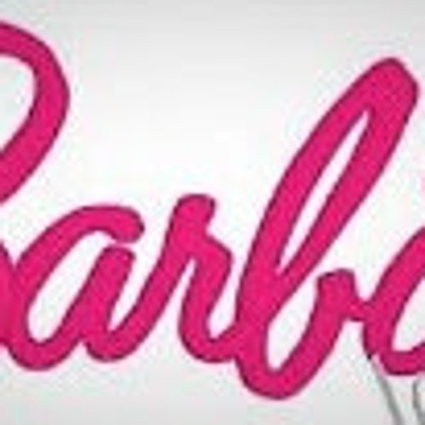 Barbie Scritta - File per macchina da ricamo