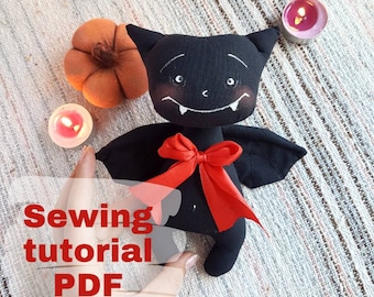 Bat Doll Schnittmuster: Primitive Halloween Craft (PDF)
