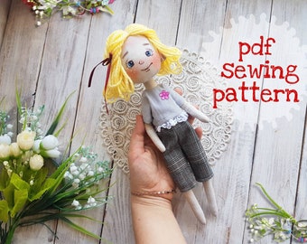 Rag Doll Sewing Pattern: Handmade Doll Tutorial (PDF)