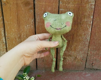 Cute Leggy Frog Sewing Pattern, Stuffed Plushie (PDF Pattern)