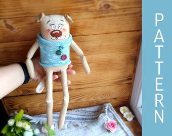 Cat Doll Sewing Pattern, Easy Animal Doll (PDF Pattern)