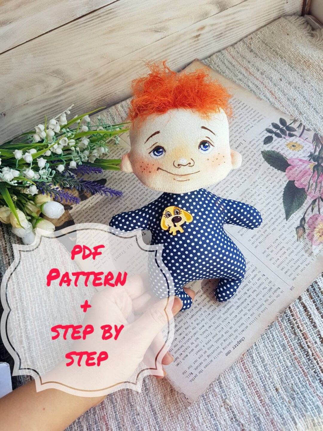 Soft Doll Patterns, Little Boy Pattern E-pattern, Tutorial, Pdf Sewing ...