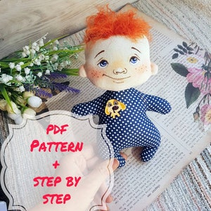 Soft Doll Patterns, Little boy pattern e-pattern, tutorial, pdf sewing