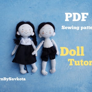 How to make fabric doll handmade toy pattern tutorial PDF sewing