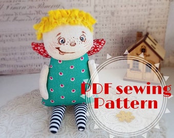 Angel Doll Pattern, Easy Doll Pattern, Rag Doll Pattern, Guardian Angel pdf