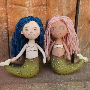 MERMAID DOLL Pattern PDF sewing pattern and tutorial with face