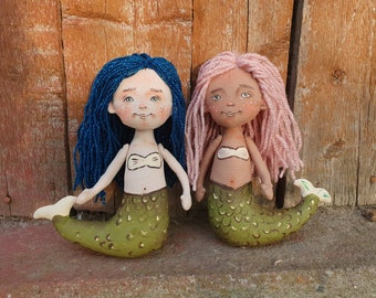 MERMAID DOLL Pattern PDF sewing pattern and tutorial with face