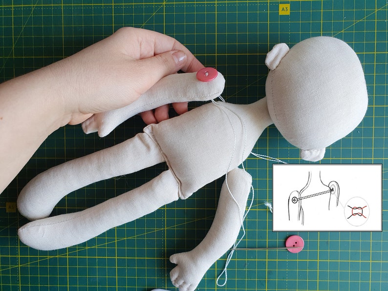 Rag Doll Pattern 14 Inch Doll Pattern Tutorial PDF Sewing Etsy UK
