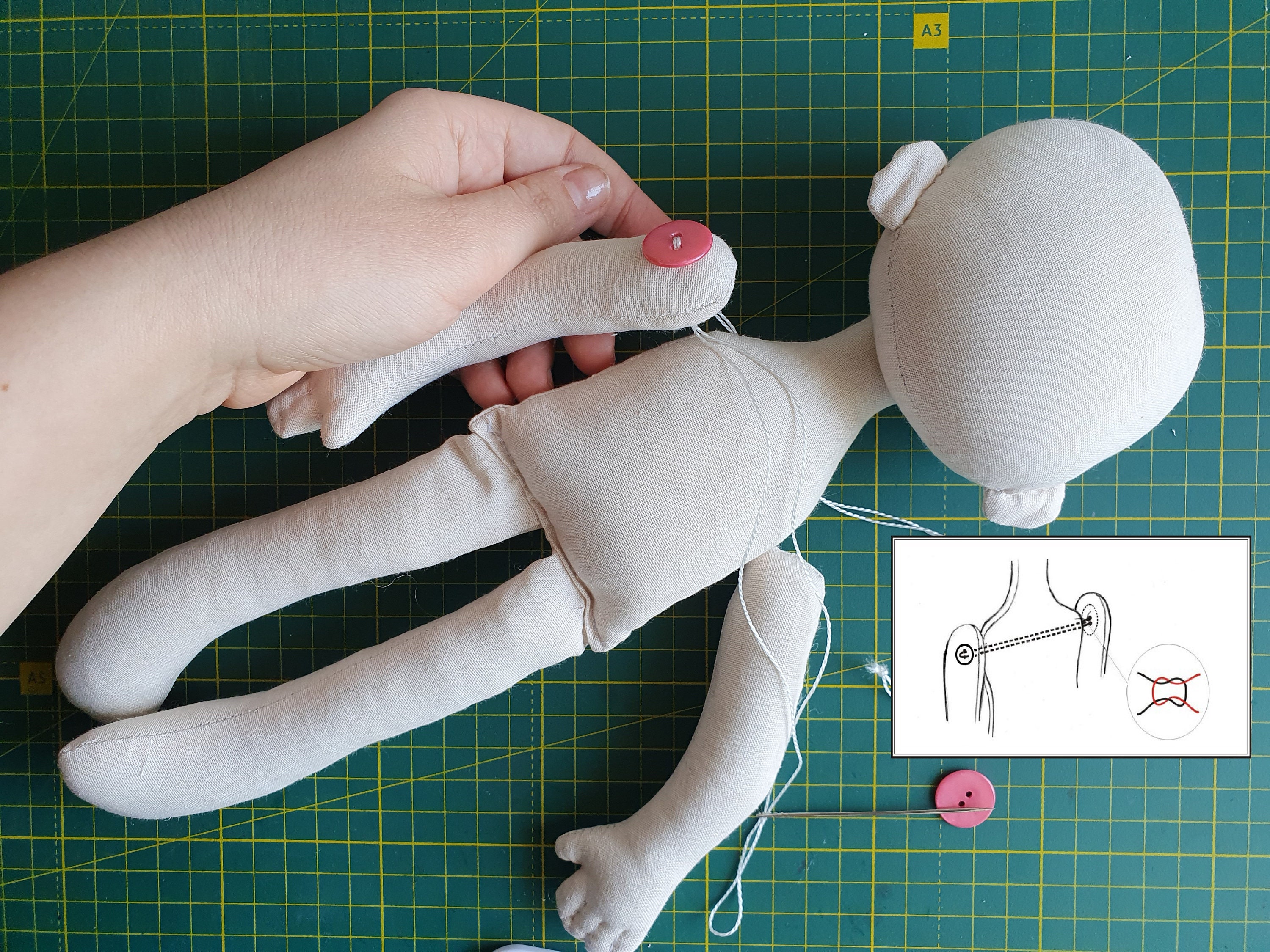 Rag Doll Pattern 14 Inch Doll Pattern Tutorial PDF Sewing | Etsy UK