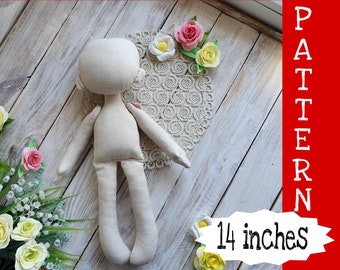 Rag Doll Pattern: 14 Inch Doll Sewing Tutorial (PDF)