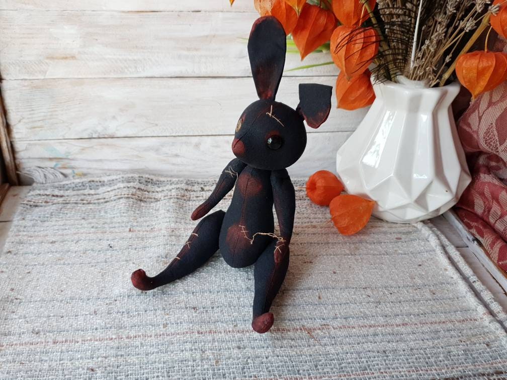 Black Bunny Pattern Dead Bunny Pattern Halloween Doll PDF - Etsy