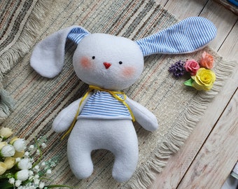 Stuffed Bunny Pattern: Plush Rabbit Toy (PDF Sewing Tutorial)