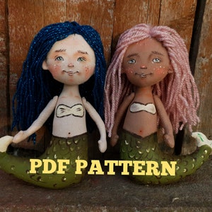 Mermaid Doll Sewing Pattern: Stuffed Mermaid Tutorial (PDF)