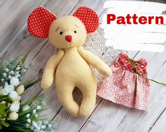Mouse Plush Toy Sewing Pattern: Beginner-Friendly PDF Tutorial