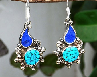 Bijoux à Paillettes Boucles D'oreilles Triangulaires Style Mapuches En Bronze Doré Et Ensemble Bijoux à Paillettes Boucles D'oreilles Triangulaires Style Mapuches En Bronze Doré Et Ensemble