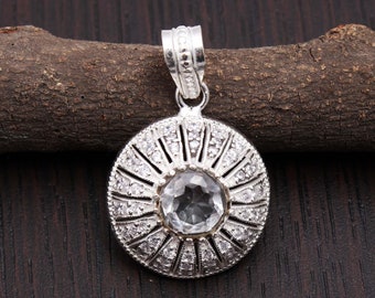 Details about White Zircon Gemstone 925 Sterling Silver Handmade Chain Pendant Jewelry Details about White Zircon Gemstone 925 Sterling Silver Handmade Chain Pendant Jewelry