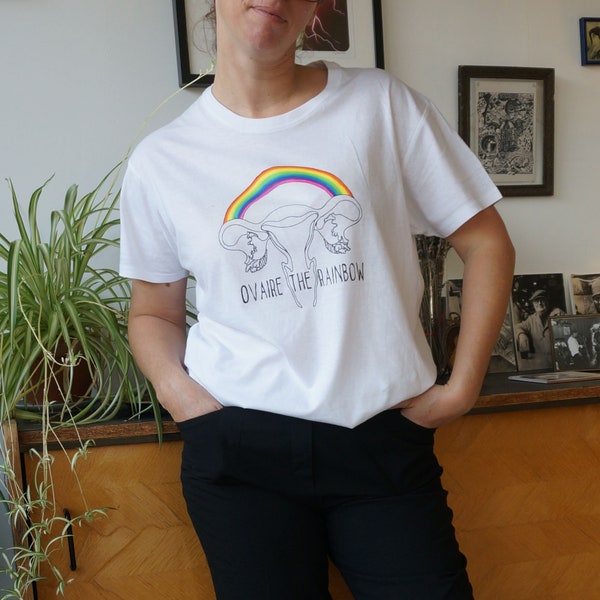 T shirt Ovaire the rainbow