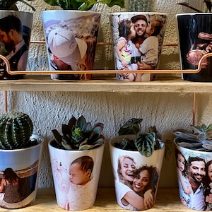 Personalised Plant Pot, Custom Planter, Photo Pot plant, Photo Flower Pot, Birthday Gift, Anniversary Gift, Housewarming, Special  Gift