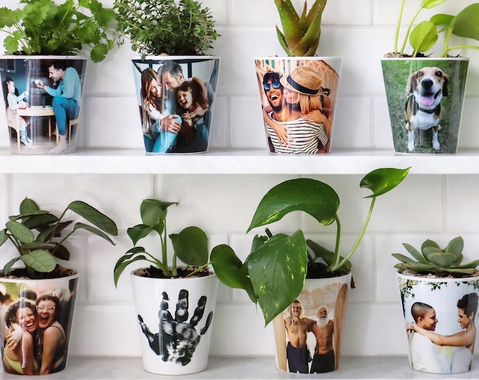 Personalised Photo Plant Pot – Custom Photo gift, Meaningful Keepsake